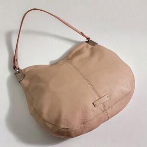 Fossil Eisley pink pebbled leather hobo bag